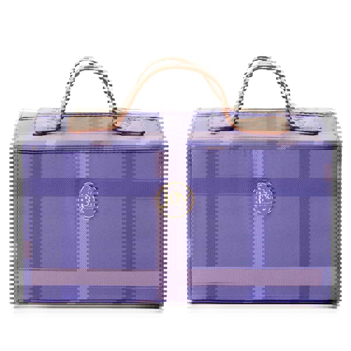 JOY Luxe Plaid Nylon & Leather Large Better Beauty Case