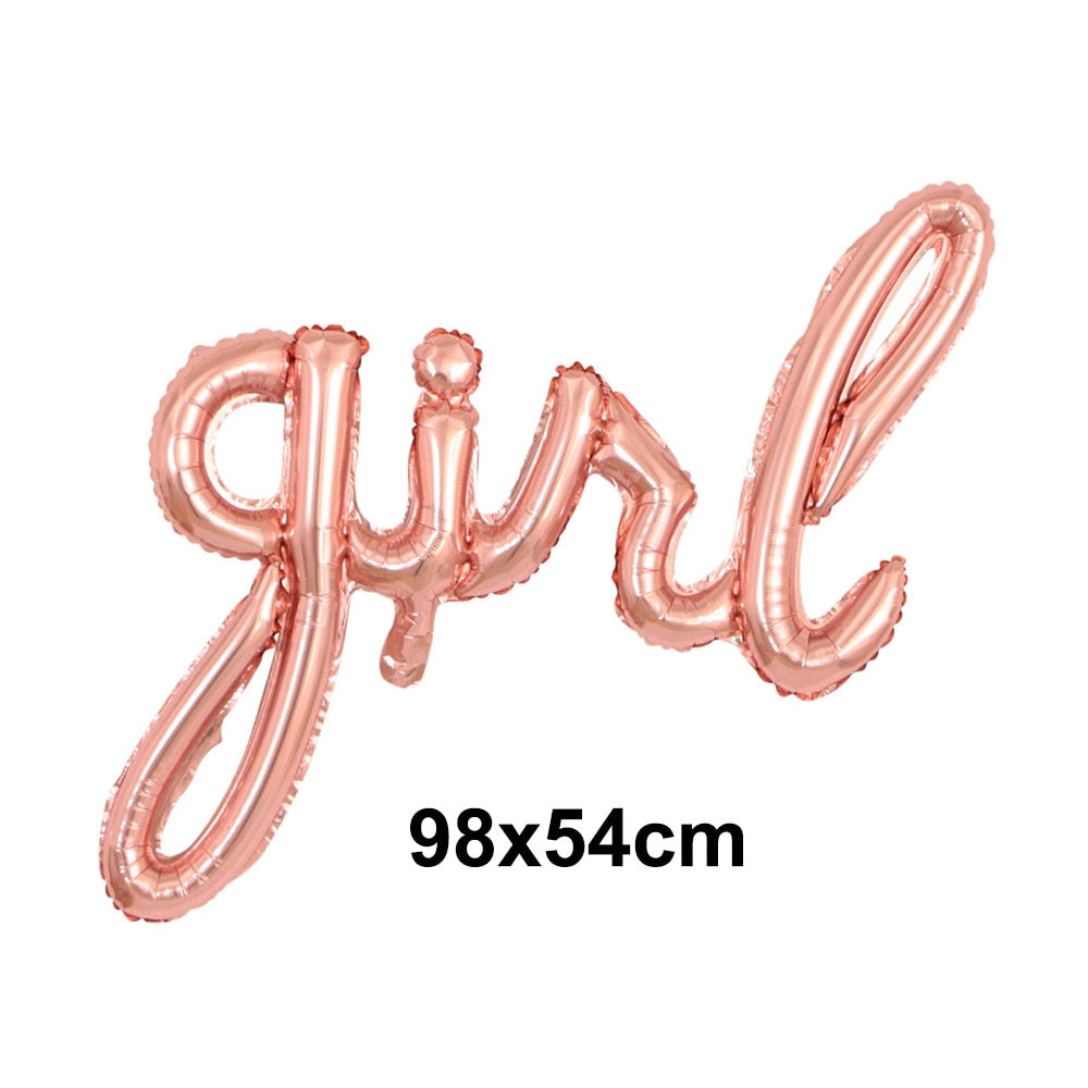 Baby Shower Decoration Backdrop with Rain Curtain and Gender Reveal Balloons