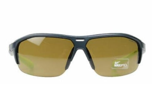 Nike Run X2 R Mens Matte Obsidian/Volt Semi-Rimless Sport Sunglasses