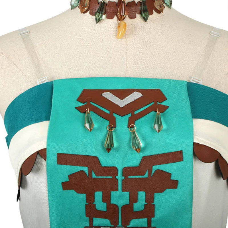 Zelda Princess Dress Cosplay Costume Set with Headdress for Women