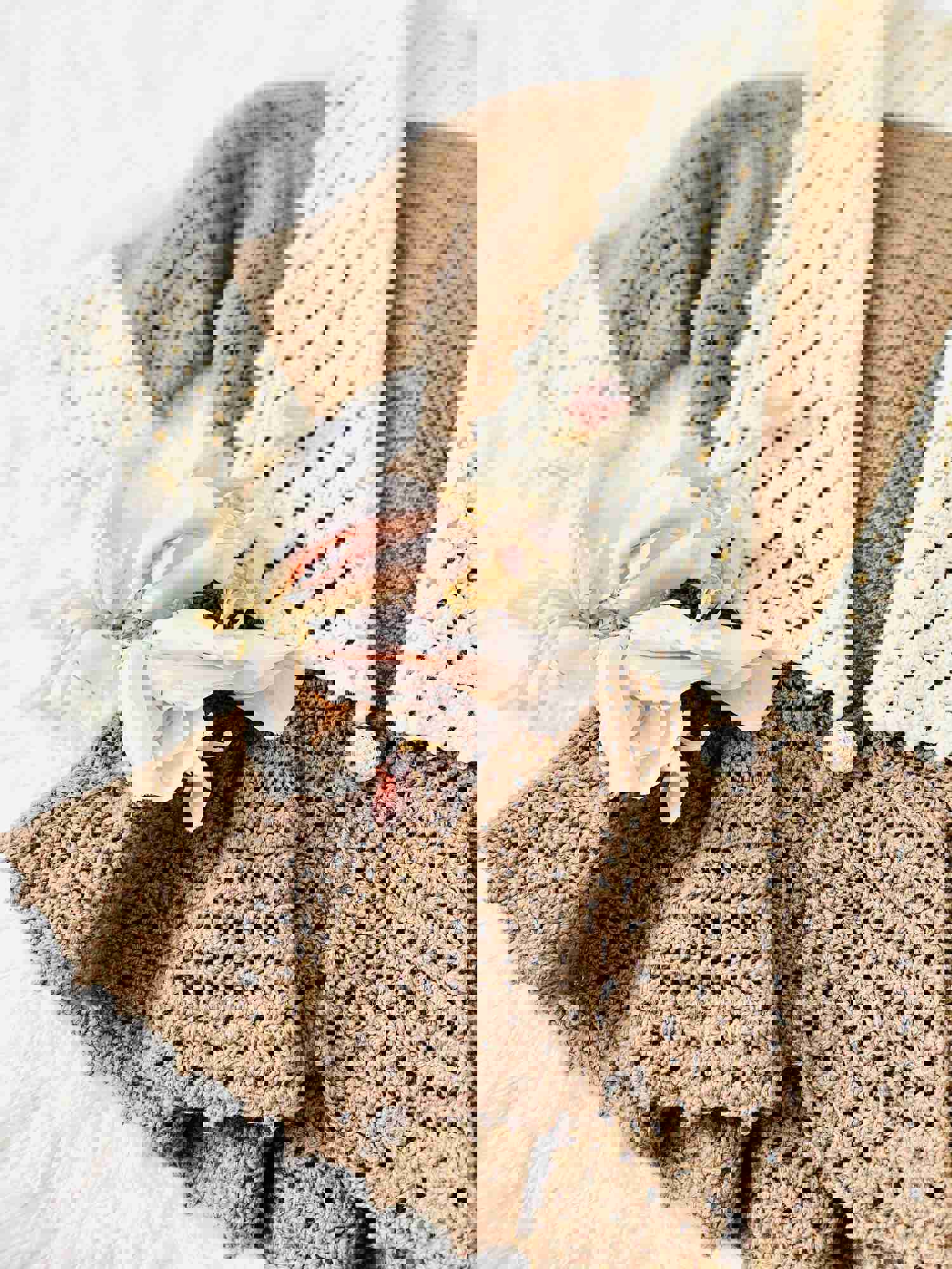 Vintage 1930s Knitted Cardigan Crochet Jacket with Rhinestone Button