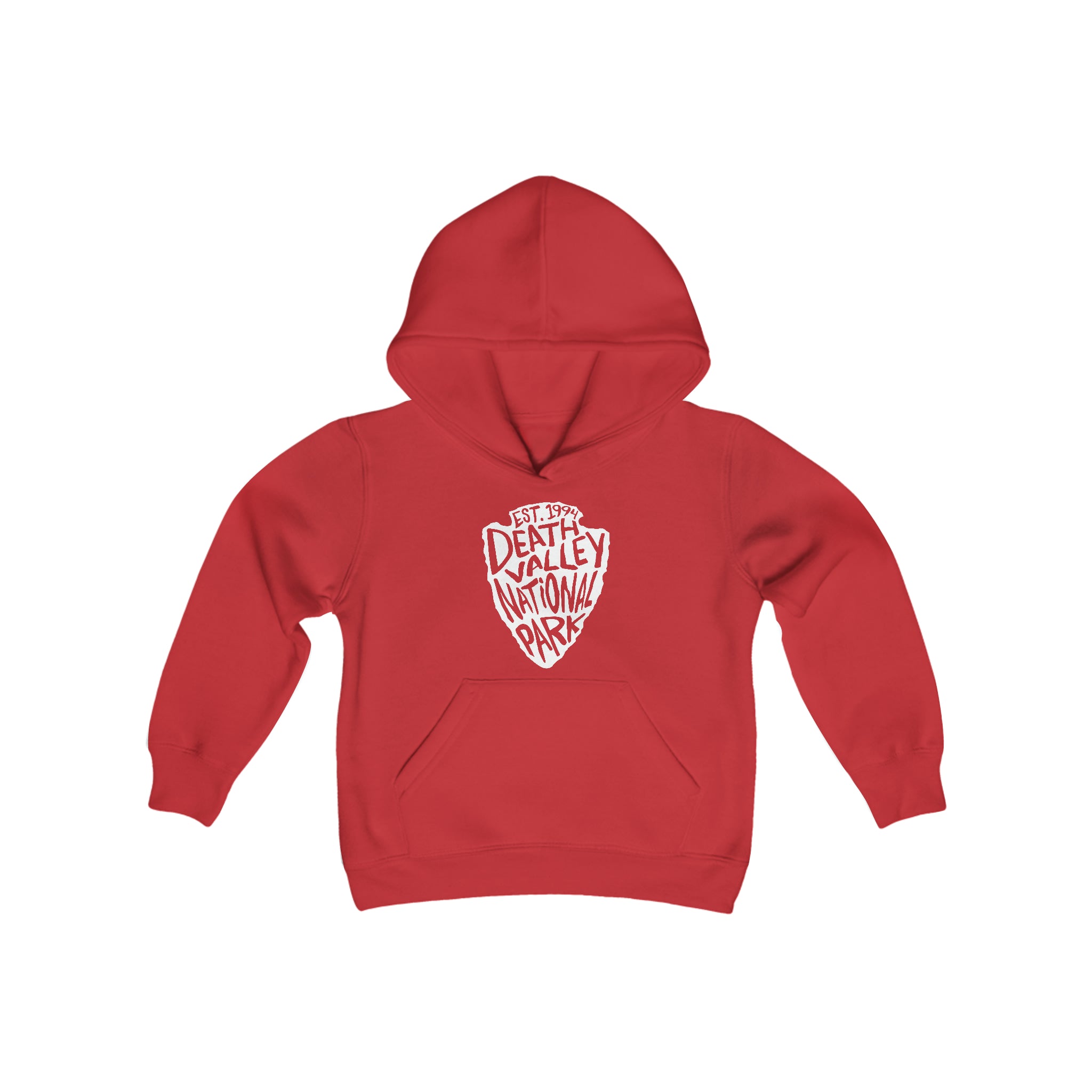 Death Valley National Park Kids Hoodie - Arrowhead Chunky Text