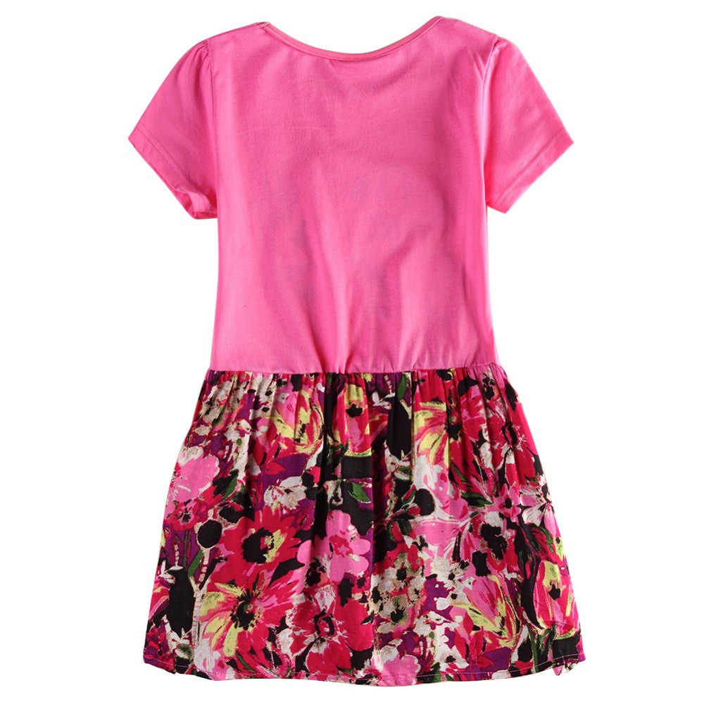 Floral Girls Summer Cotton Casual Dress for Children