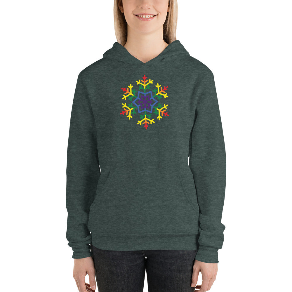 Pride Burst Snowflake Winter - Unisex Hoodie
