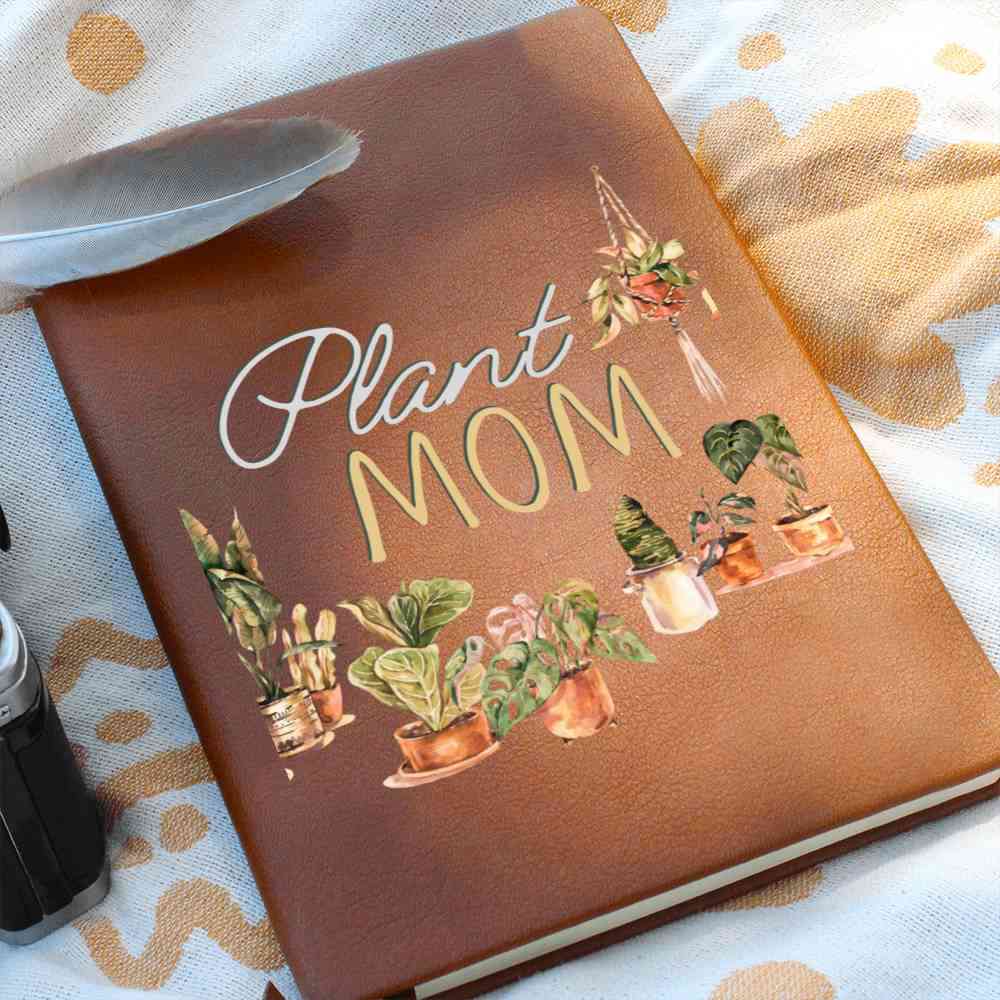 Boho Plant Lover Leather Journal - Unique Birthday or Christmas Gift