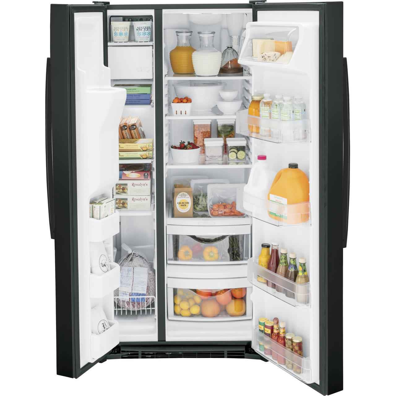 GE 33-inch, 23 cu. ft. Side-By-Side Refrigerator with Water and Ice Dispensing System