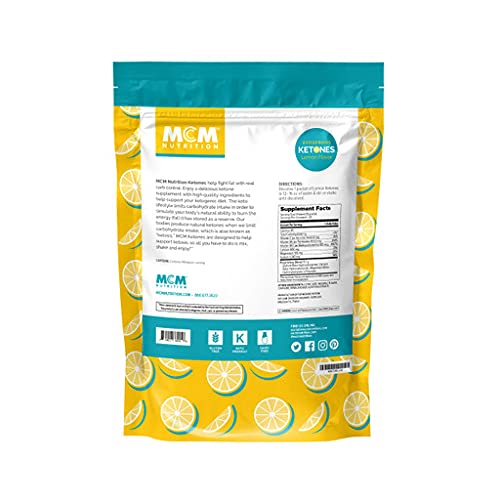 Exogenous Ketones Powder and BHB (Lemon) - Fast Acting Ketosis Drink Mix by MCM Nutrition