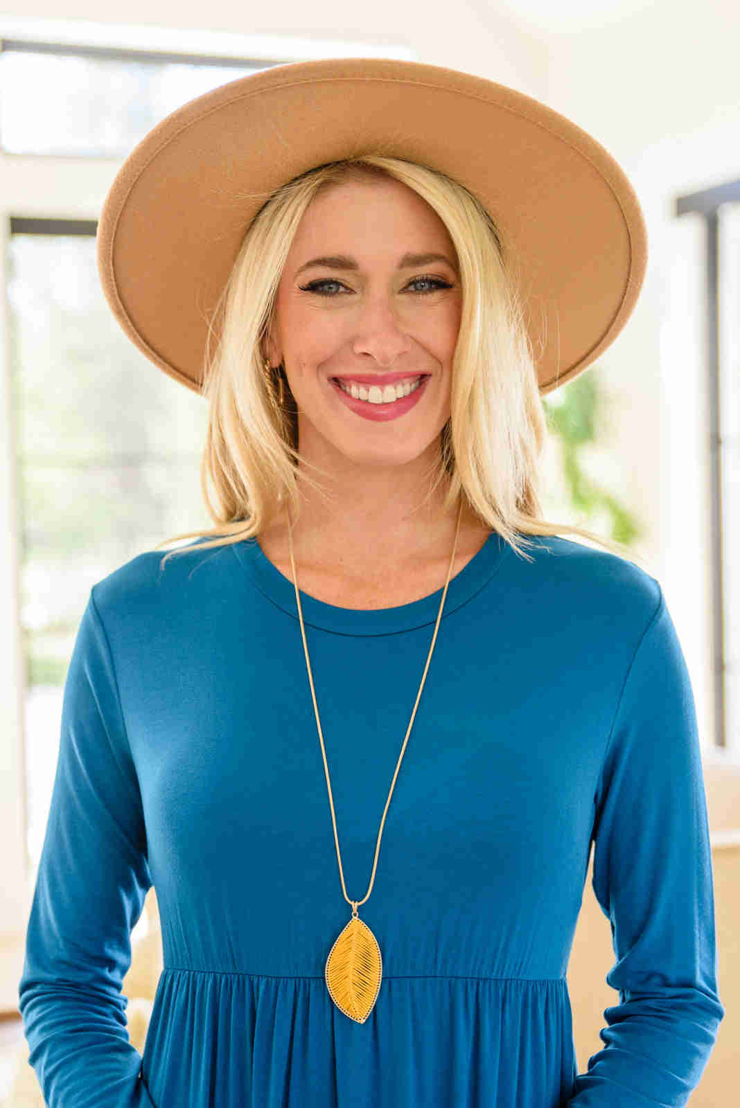 Phoebe Thread Leaf Pendant - Stylish Mustard Yellow Leaf Necklace