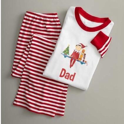 Christmas Elf Print Family Pajamas - Long Sleeve Parent-Child Sleepwear