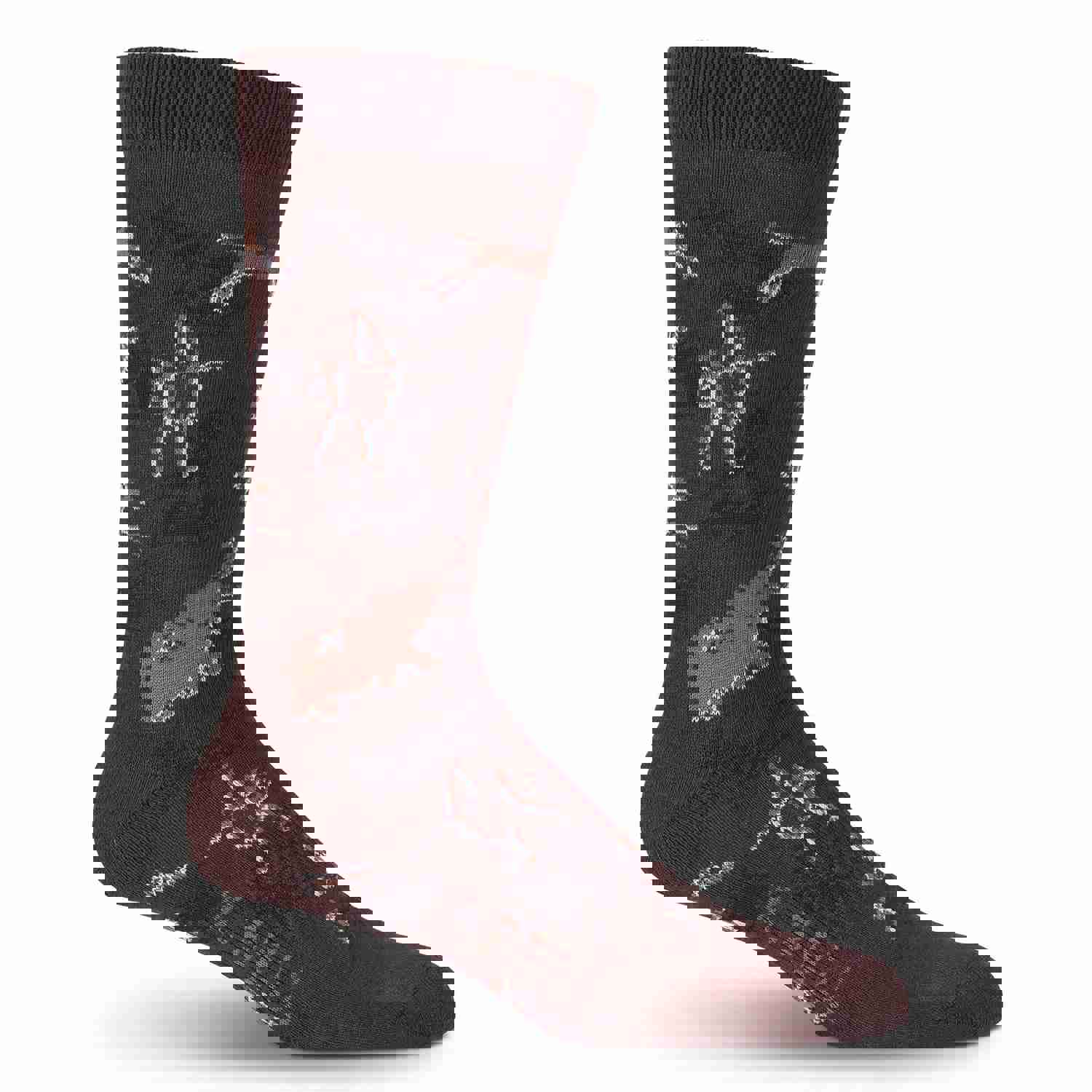 K. Bell Mens Cave Art Crew Socks - American Made