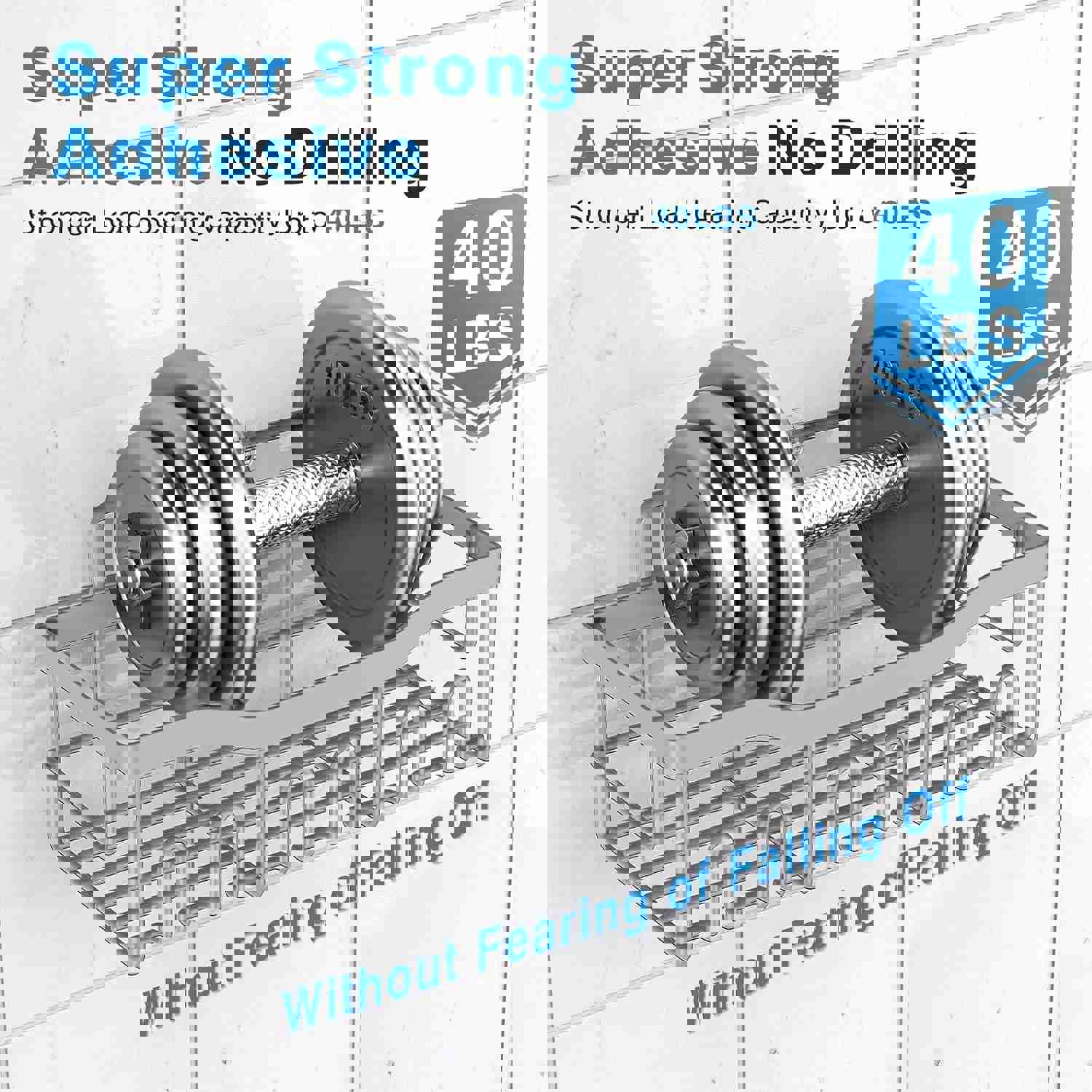 5-Pack Adhesive Shower Caddy, No Drilling Bathroom Organizer for Storage & Decor