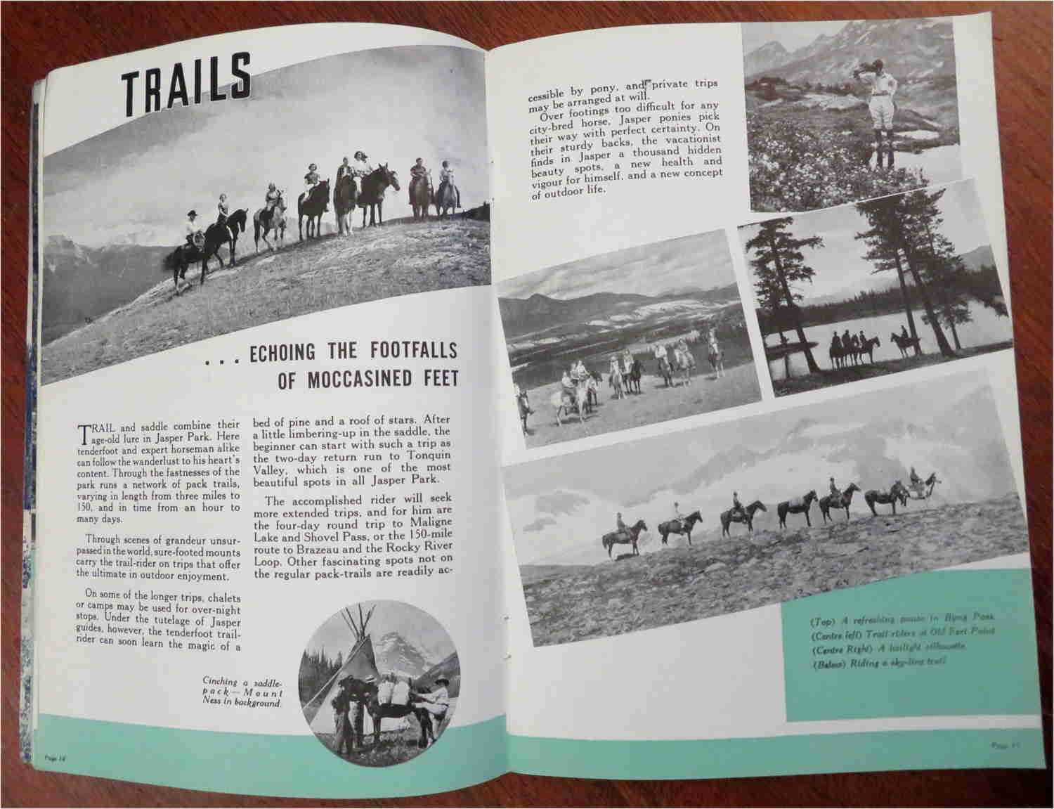 Vintage 1940 Canadian Rockies Jasper National Park Illustrated Tourist Book