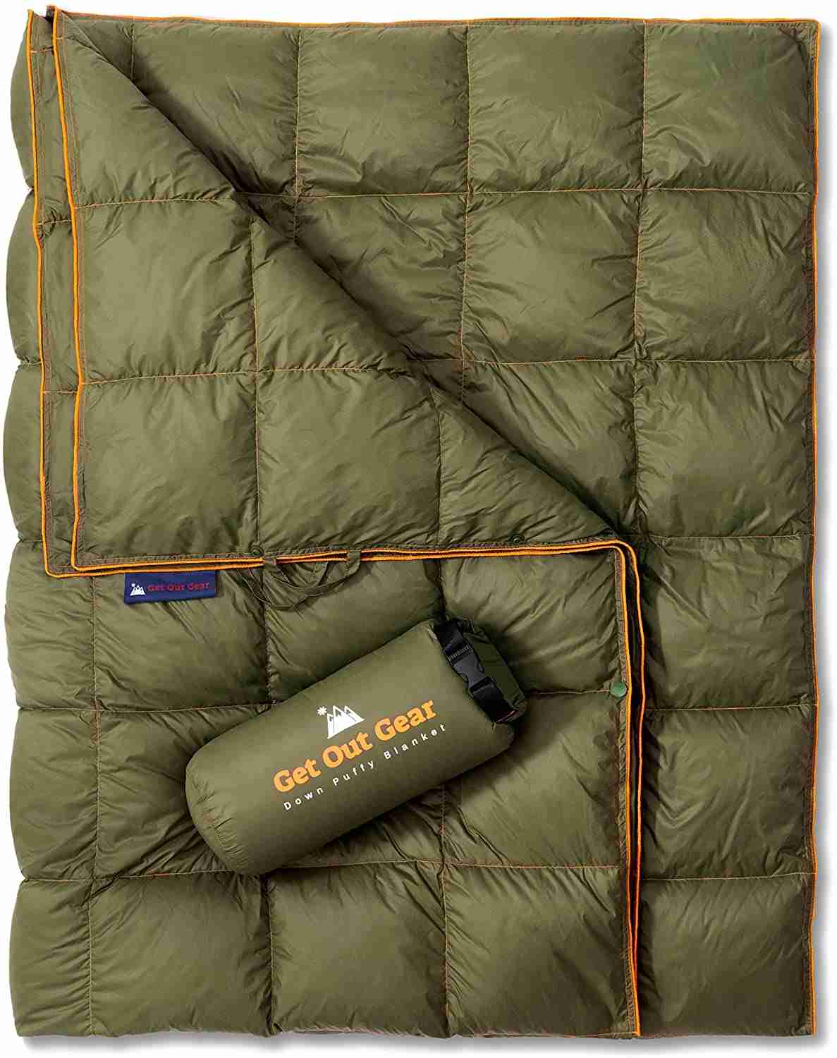 Get Out Gear Down Camping Blanket - Puffy, Packable, Lightweight and Warm for Outdoor Adventures