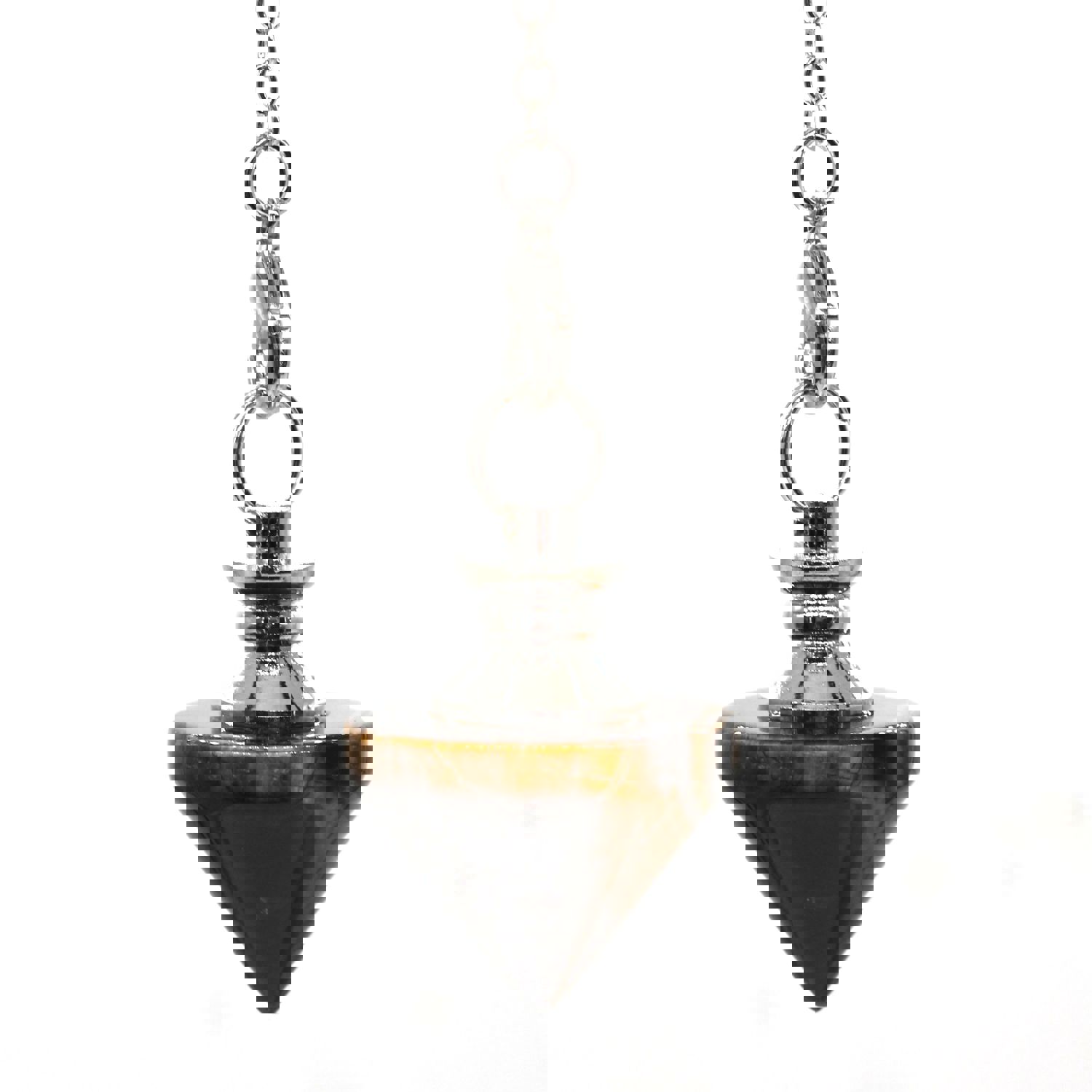 Natural Gnergy Gemstone Silver Plated Healing Crystal Quartz Reiki Stones Cone Lapis Lazuli Pendulum for Dowsing Pendant Jewelry