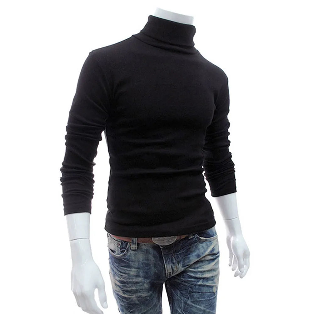 Nukty New Mens Slim Turtleneck Long Sleeve Pullover Sweater
