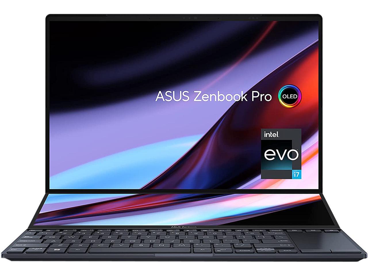 ASUS ZenBook Pro 14 Duo OLED - 14.5" 2.8K OLED Touch, Intel Evo, i7-12700H, 32GB RAM, 1TB SSD