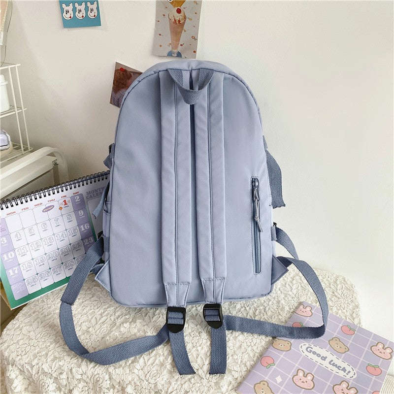 lhzstore Kawaii Backpack for Women with Cute Bow Decoration - Large Capacity School & Travel Backpack
