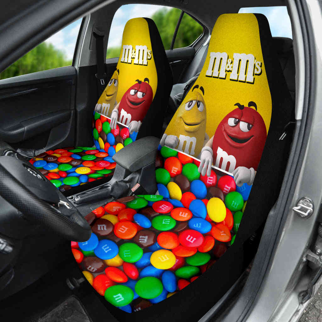 M&M Chocolate Fantasy Car Seat Covers - Premium Custom Fit for Cars & SUVs