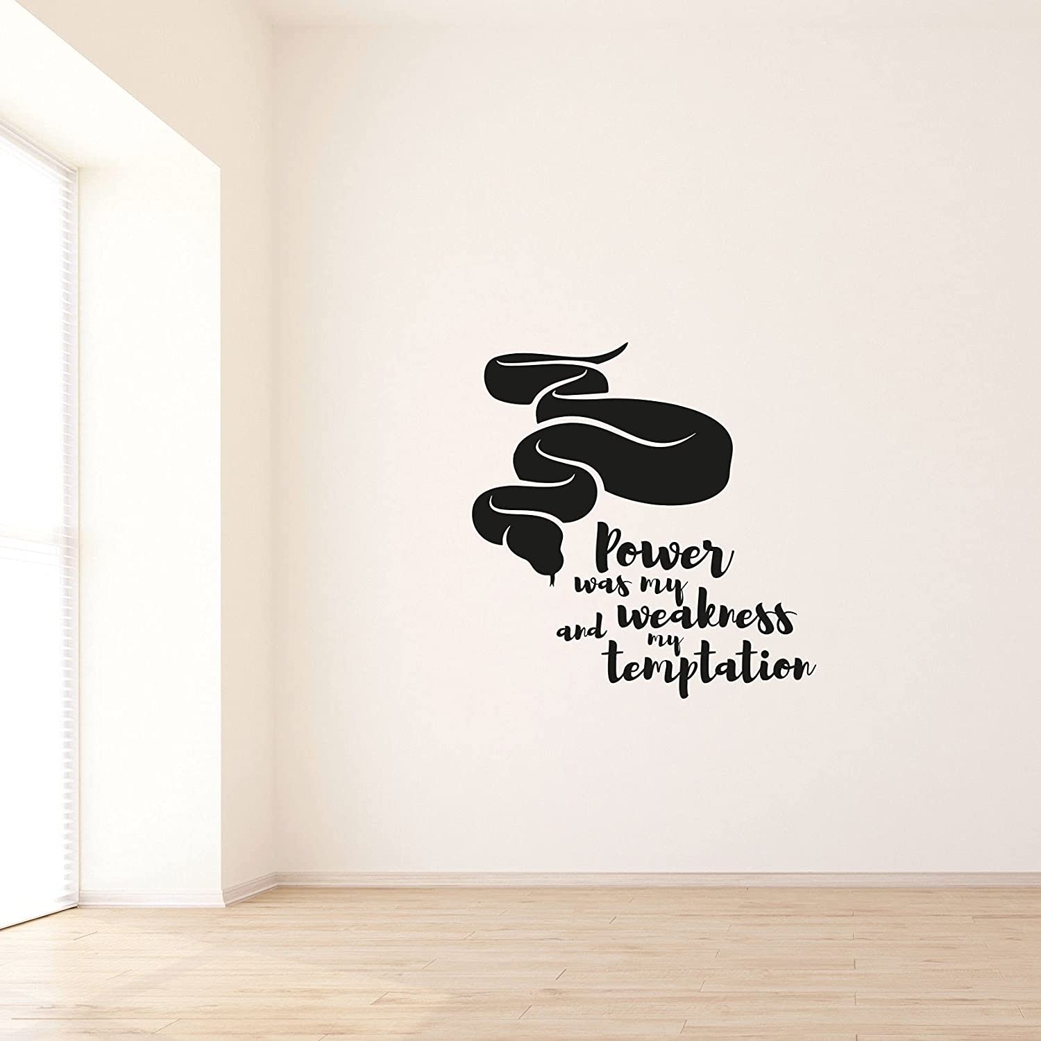 Animal Life Quote Vinyl Wall Sticker Decal - Weakness Snake Snakes Motivation Quote