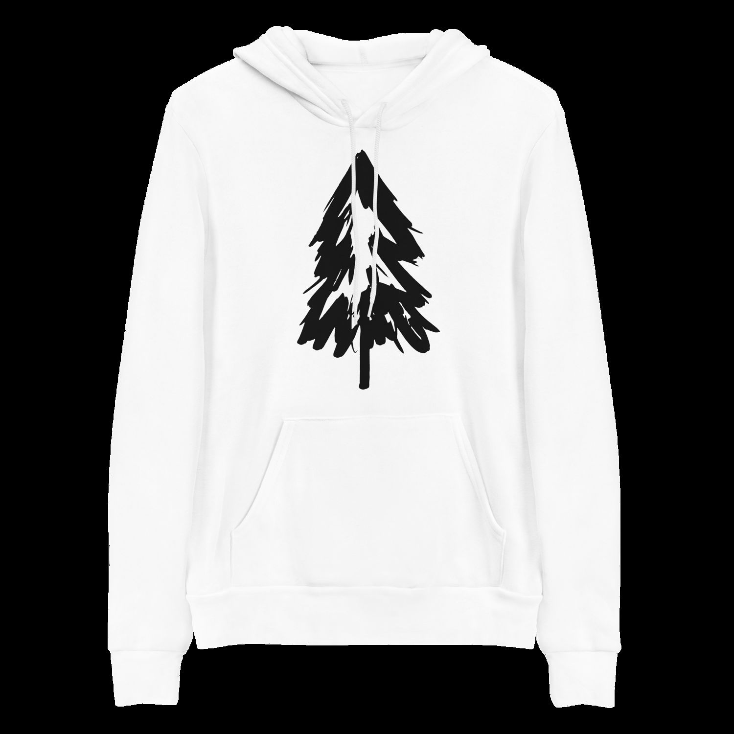 Sketchy Tree (White) Bella Hoodie