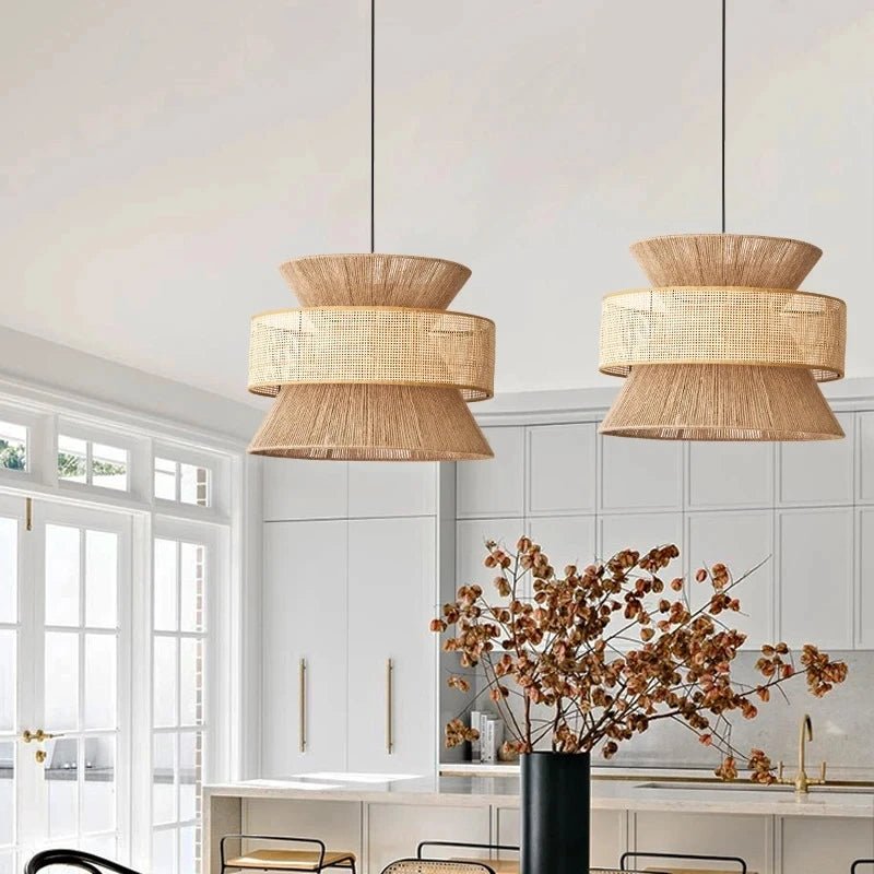 Modern Japanese Style Hemp Rope Pendant Light for Kitchen, Hotel, and Restaurant