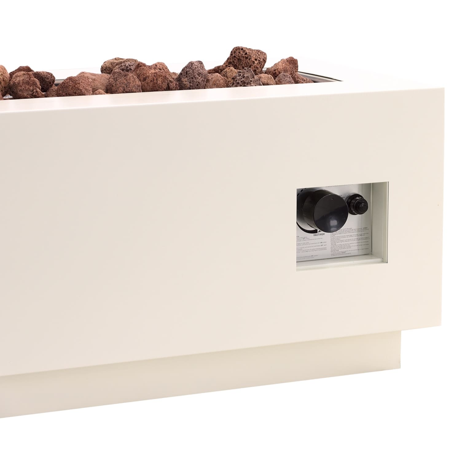 Gas Steel 48 Rectangular Fire Pit - Cream