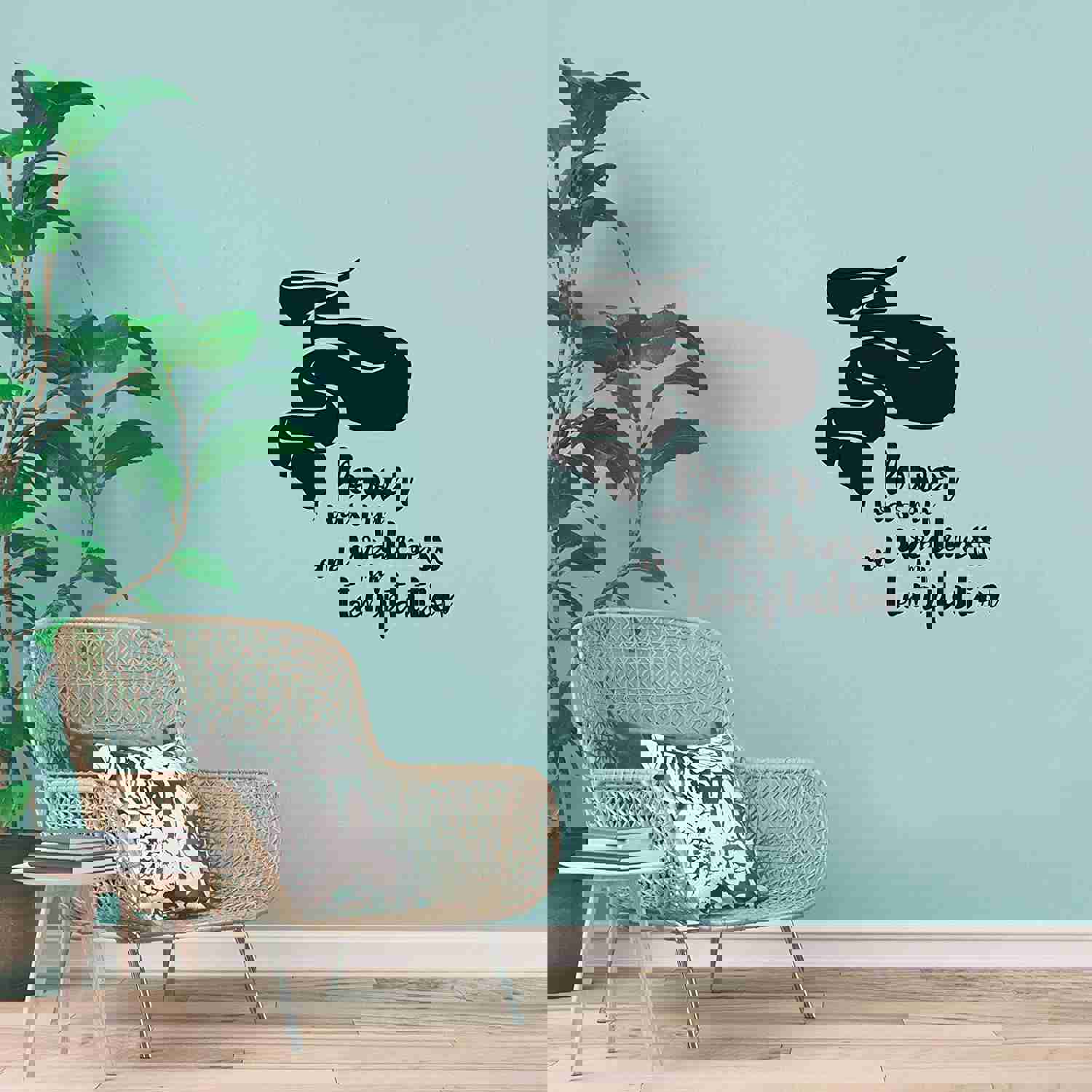 Animal Life Quote Vinyl Wall Sticker Decal - Weakness Snake Snakes Motivation Quote