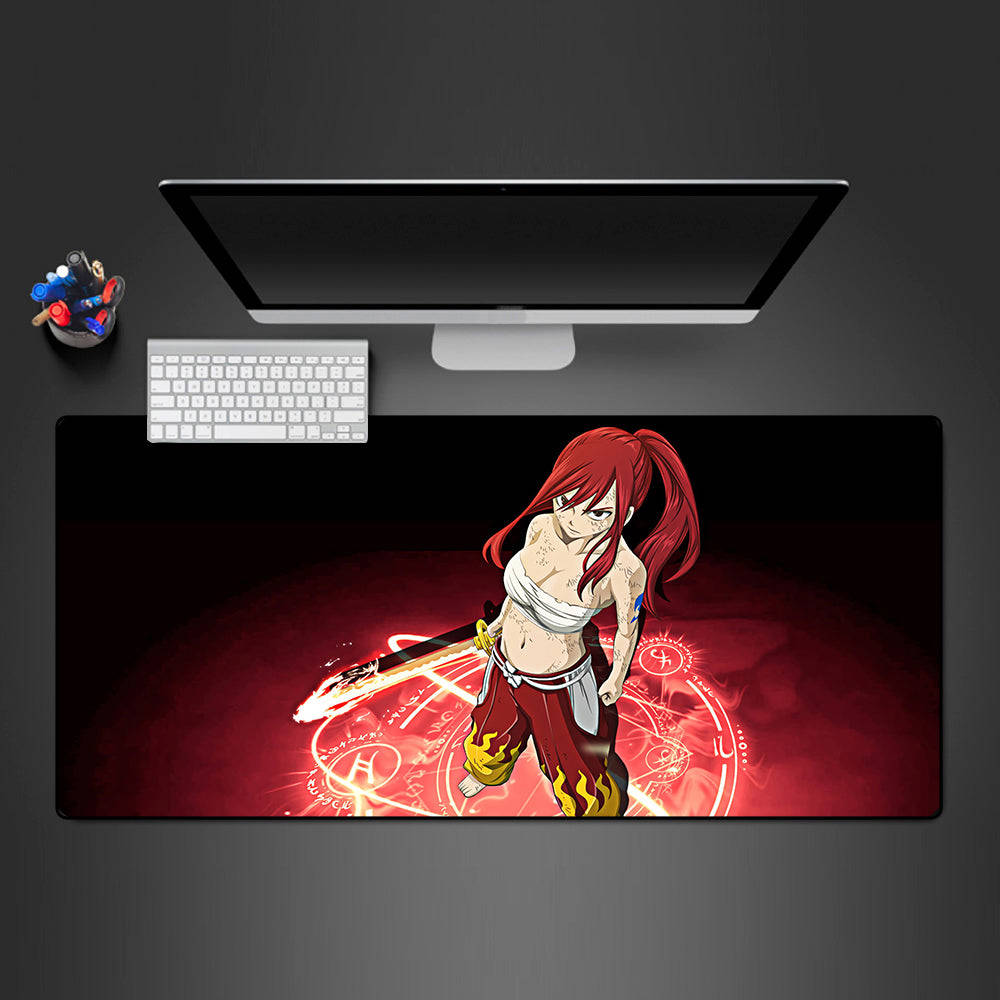 Erza Scarlet Sign Design Gaming Mouse Pad - M-XXL Size for Computer Desk