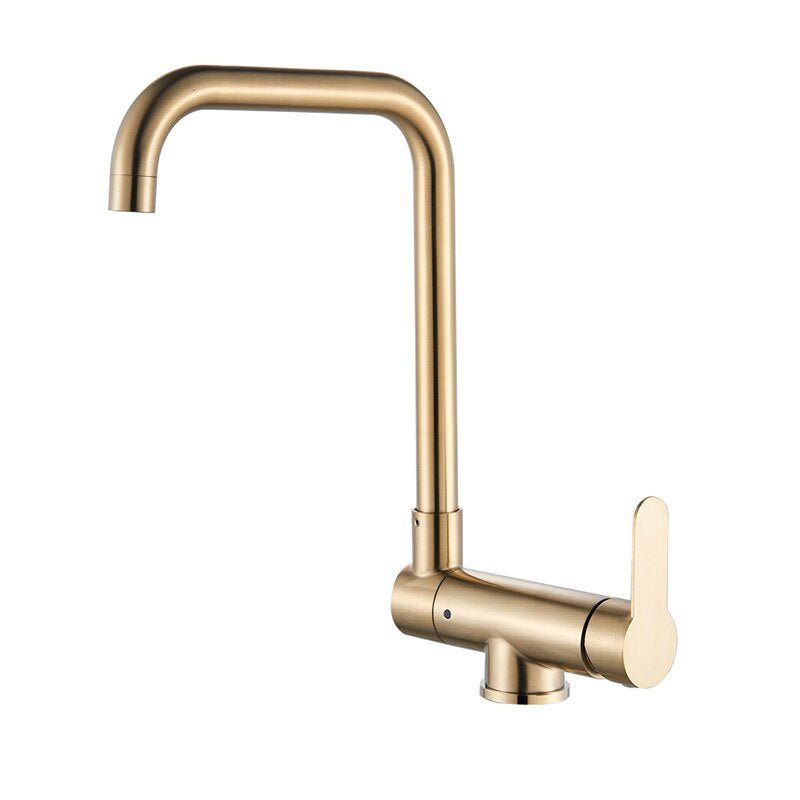 MIRODEMI® Black/Gold/Brushed Nickel Kitchen Rotating Faucet Mixer Single Handle