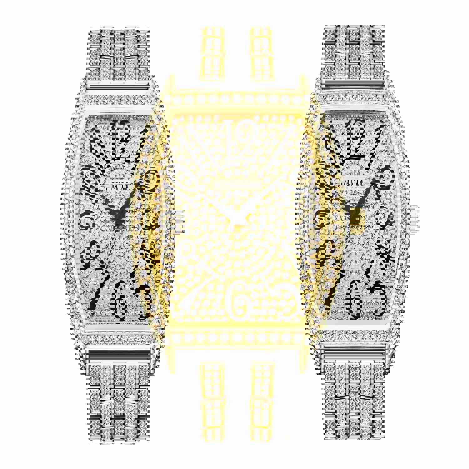 PINTIME Men's Fashion Diamond Sports Quartz Watch 2851
