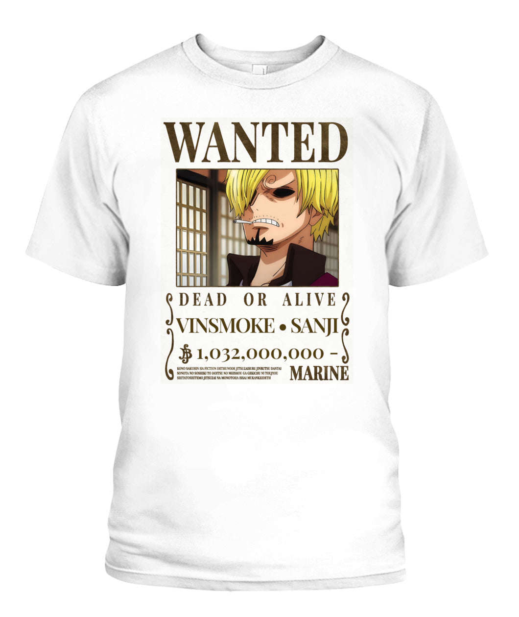 Sanji Wanted Custom Graphic Apparel - Unisex Classic Fit T-Shirt