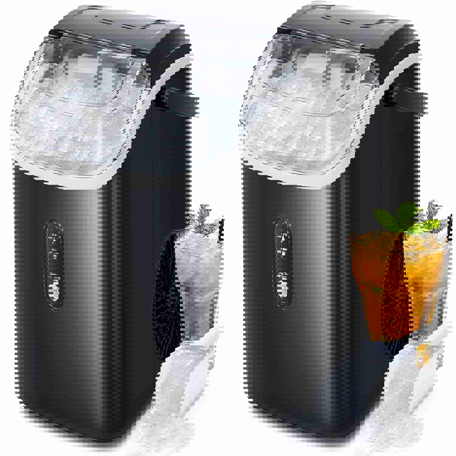 AGLUCKY Nugget Ice Maker Countertop, 35Lbs/24H, Self-Cleaning, Portable Pellet Ice Machine for Home/Kitchen/Office
