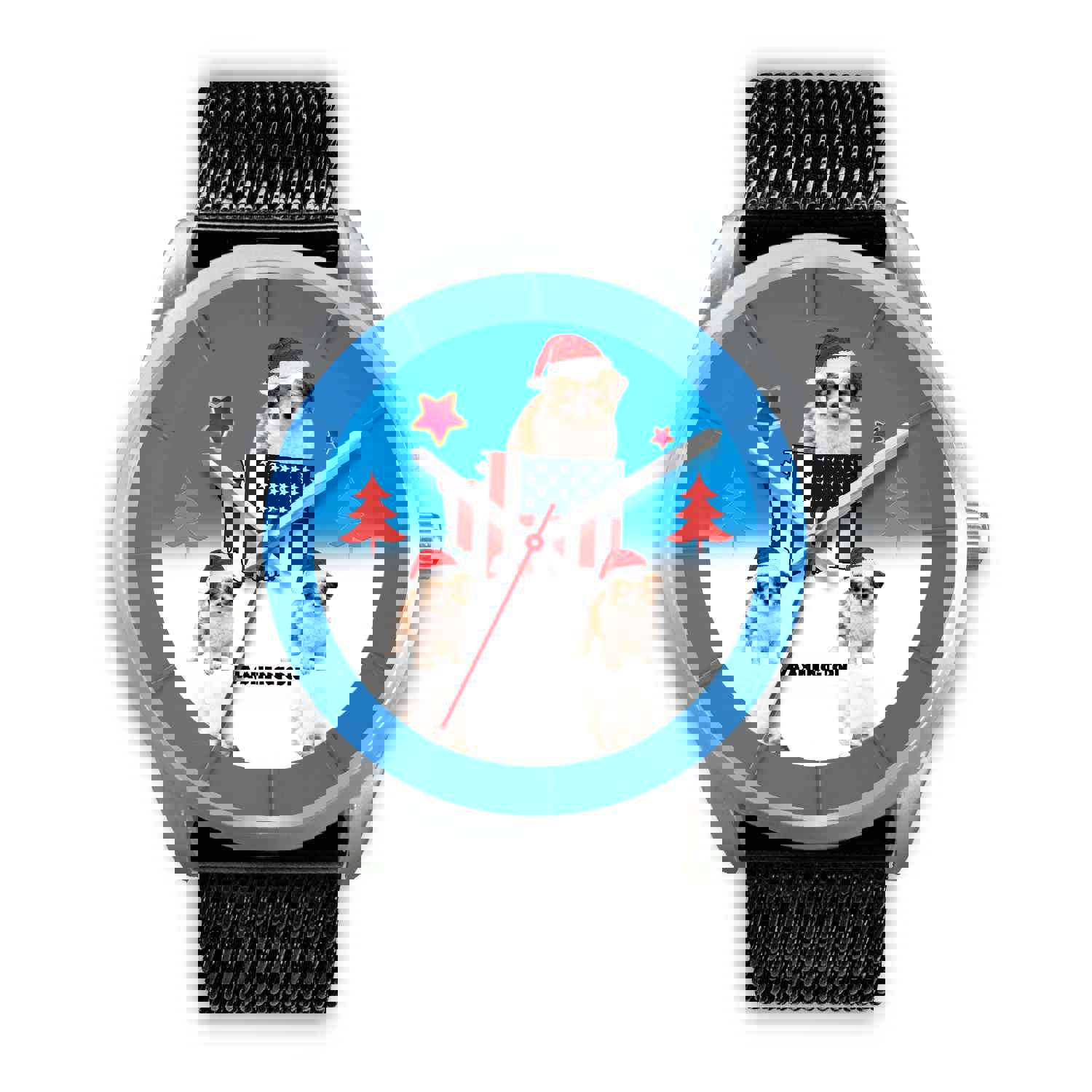 Shih Poo Dog Washington Christmas Special Wrist Watch - Stylish Unisex Timepiece