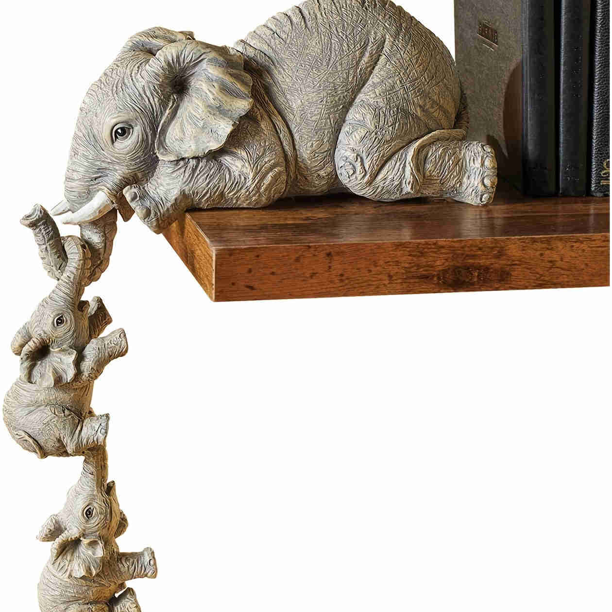 3pcs/set Adorable Elephant Hanging Decor - Resin Crafts for Home and Room Decor