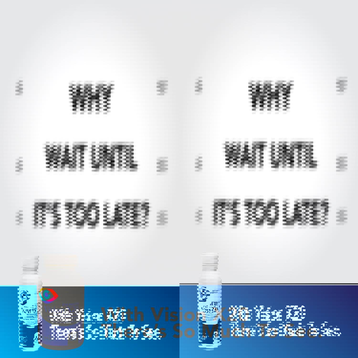 Vision X20 - 20+ Nutrients for Optimal Eye Health - Pack of 3 Bottles