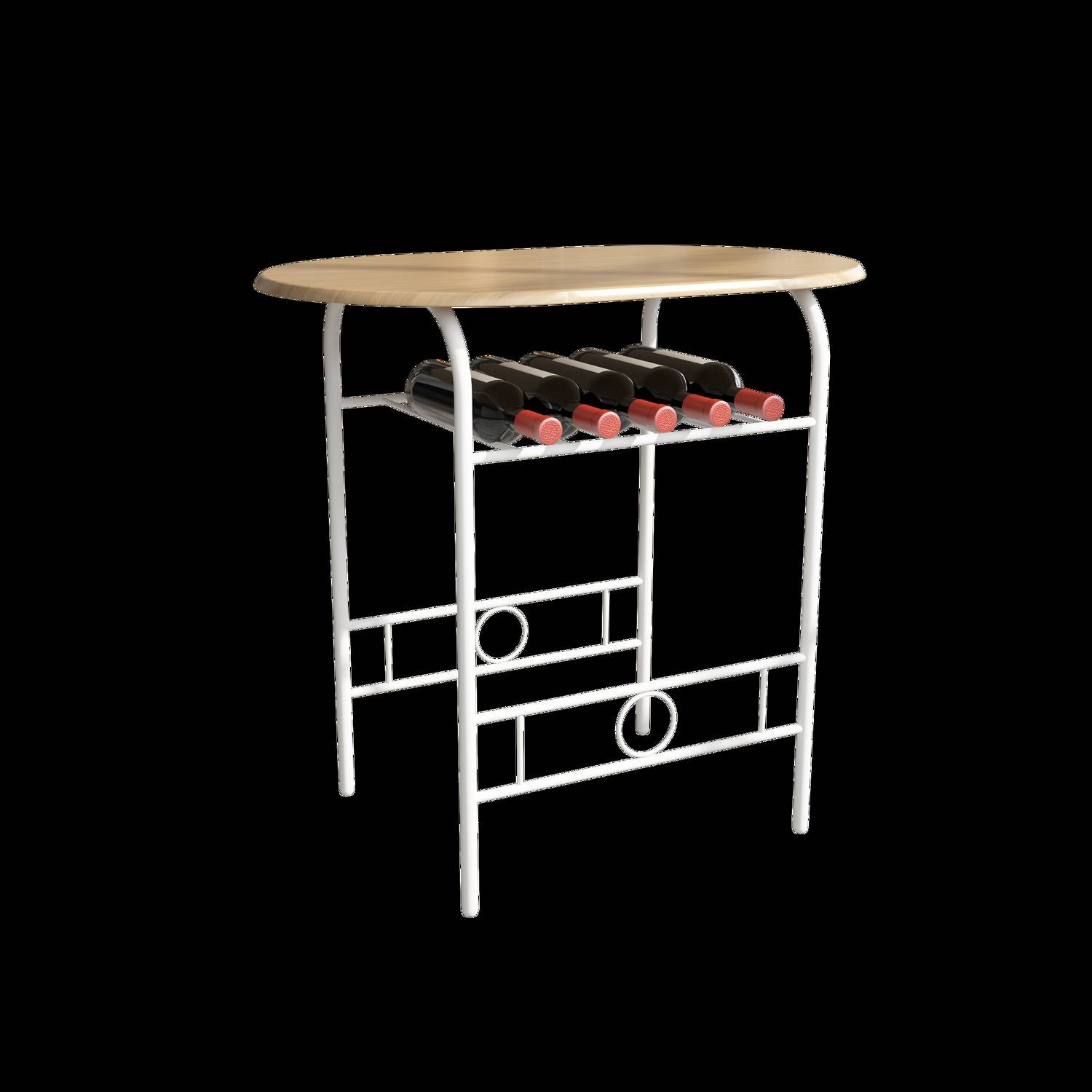 Space Saving Round Bistro Table Set with Wooden Chairs for Small Spaces