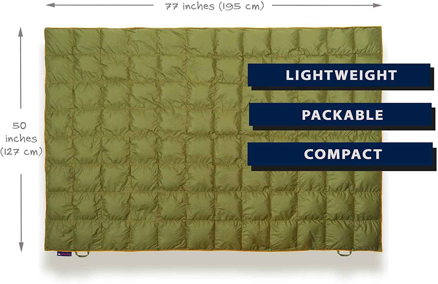 Get Out Gear Down Camping Blanket - Puffy, Packable, Lightweight and Warm for Outdoor Adventures