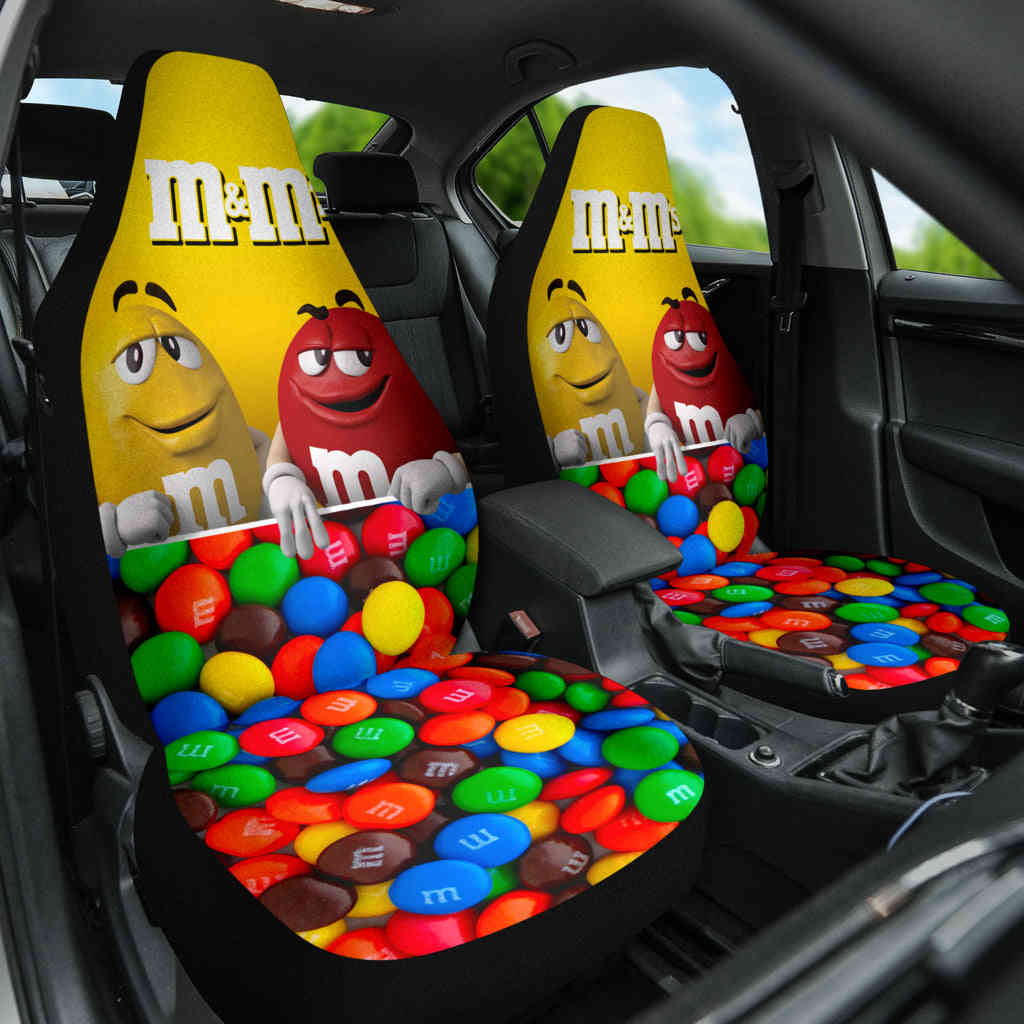 M&M Chocolate Fantasy Car Seat Covers - Premium Custom Fit for Cars & SUVs