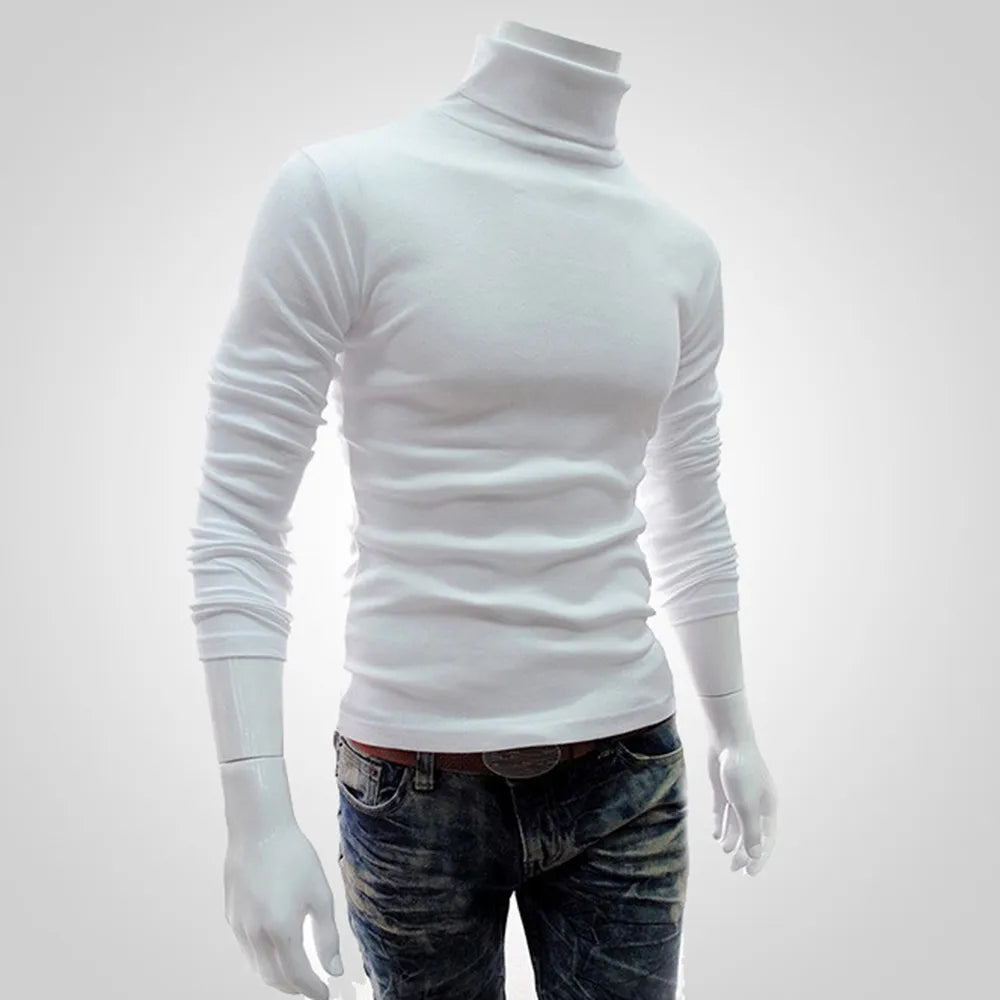 Nukty New Mens Slim Turtleneck Long Sleeve Pullover Sweater
