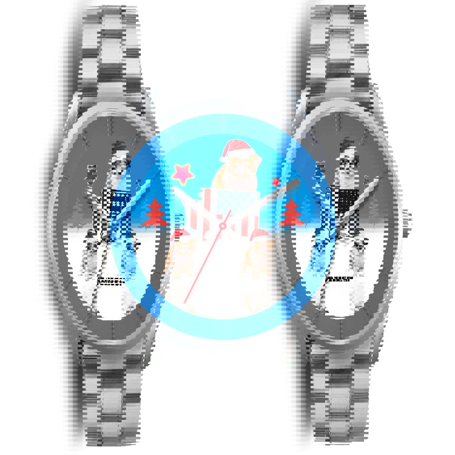 Shih Poo Dog Washington Christmas Special Wrist Watch - Stylish Unisex Timepiece
