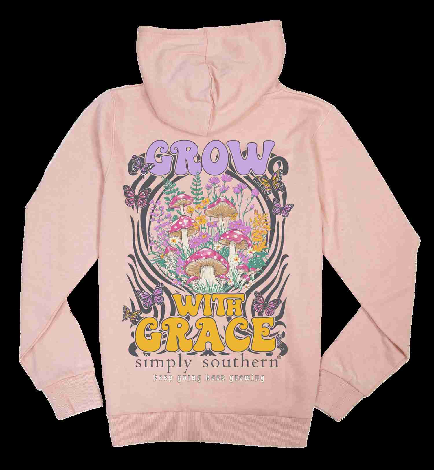 Simply Southern Grow with Grace Mushroom, Flower, and Butterfly Hoodie