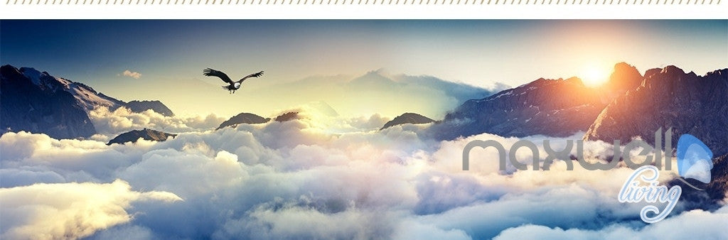 Cloud Sea Peak Theme Space Entire Room Wallpaper Wall Mural Decal IDCQW-000036