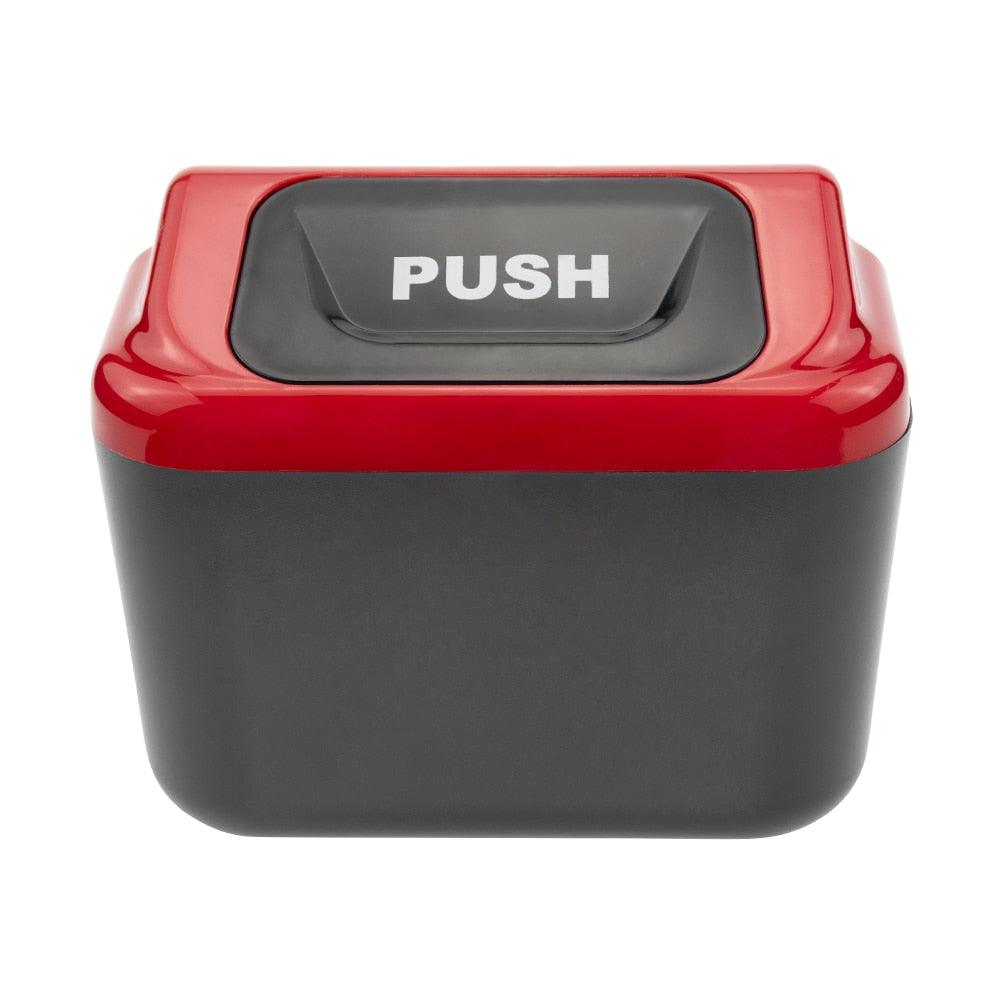 Universal Car Trash Can with Clip - Auto Trash Bin Accessories for Garbage Bag (2 Lids)