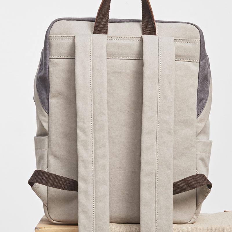 Canvas Gray Mens Cool Backpack - Durable Travel & School Bag