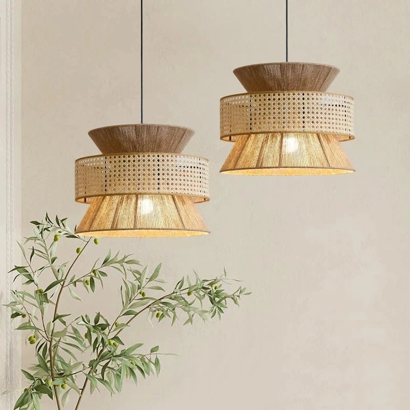 Modern Japanese Style Hemp Rope Pendant Light for Kitchen, Hotel, and Restaurant