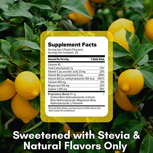 Exogenous Ketones Powder and BHB (Lemon) - Fast Acting Ketosis Drink Mix by MCM Nutrition