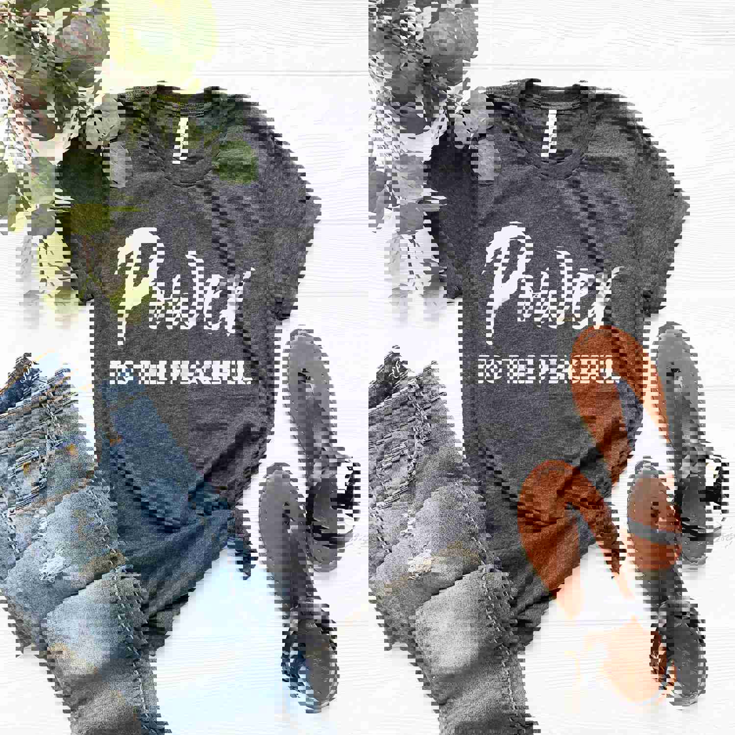 Power to the Peaceful Christian T-Shirt - Faith & Motivational Apparel