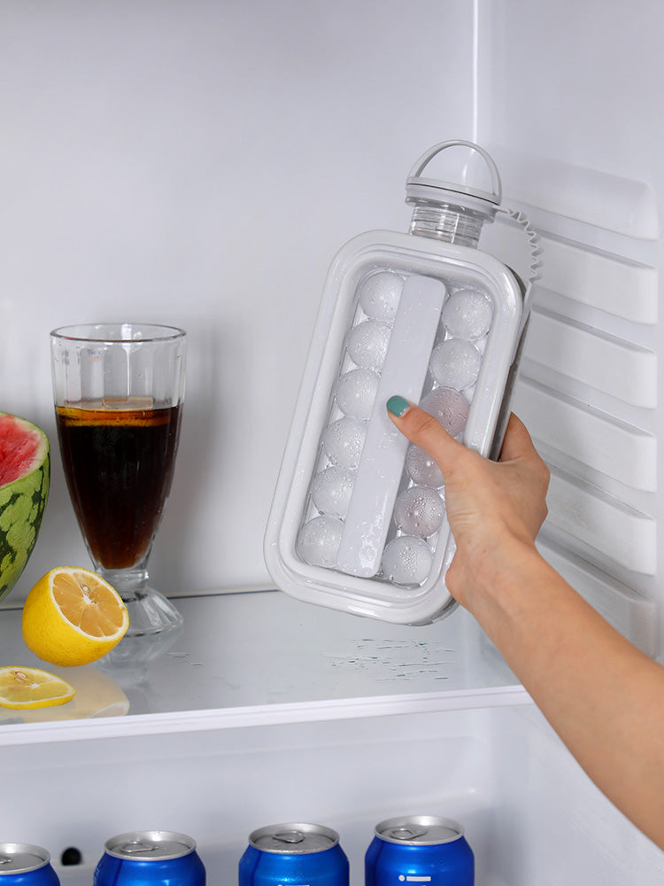 Vacane Ice Kettle Ice Ball Maker 2-In-1 Cold Water Bottle with Ice Cube Mold
