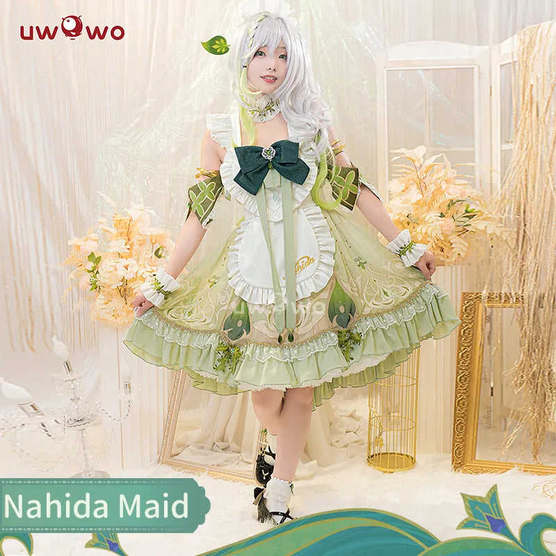 UWOWO Nahida Cosplay Maid Dress - Genshin Impact Fanart Costume