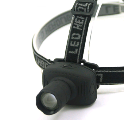 3W LED Telescopic Zoom Outdoor Fishing Headlight with 3 Gears - Strong, Weak, SOS Modes